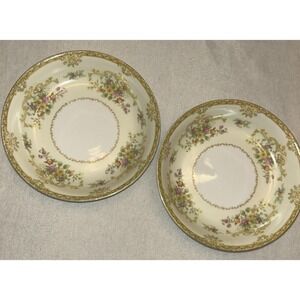 2 Vintage  Noritake "M" Berry, Salad, Dessert Bowls, Made in Japan 1930's